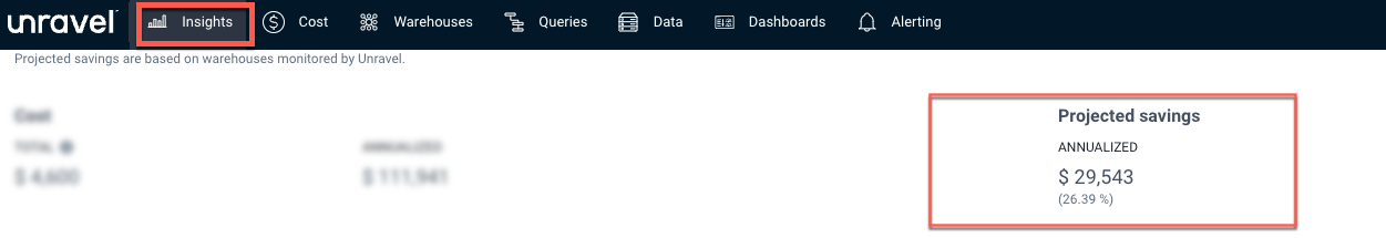 unravel-snowflake-insights-projected-savings.png